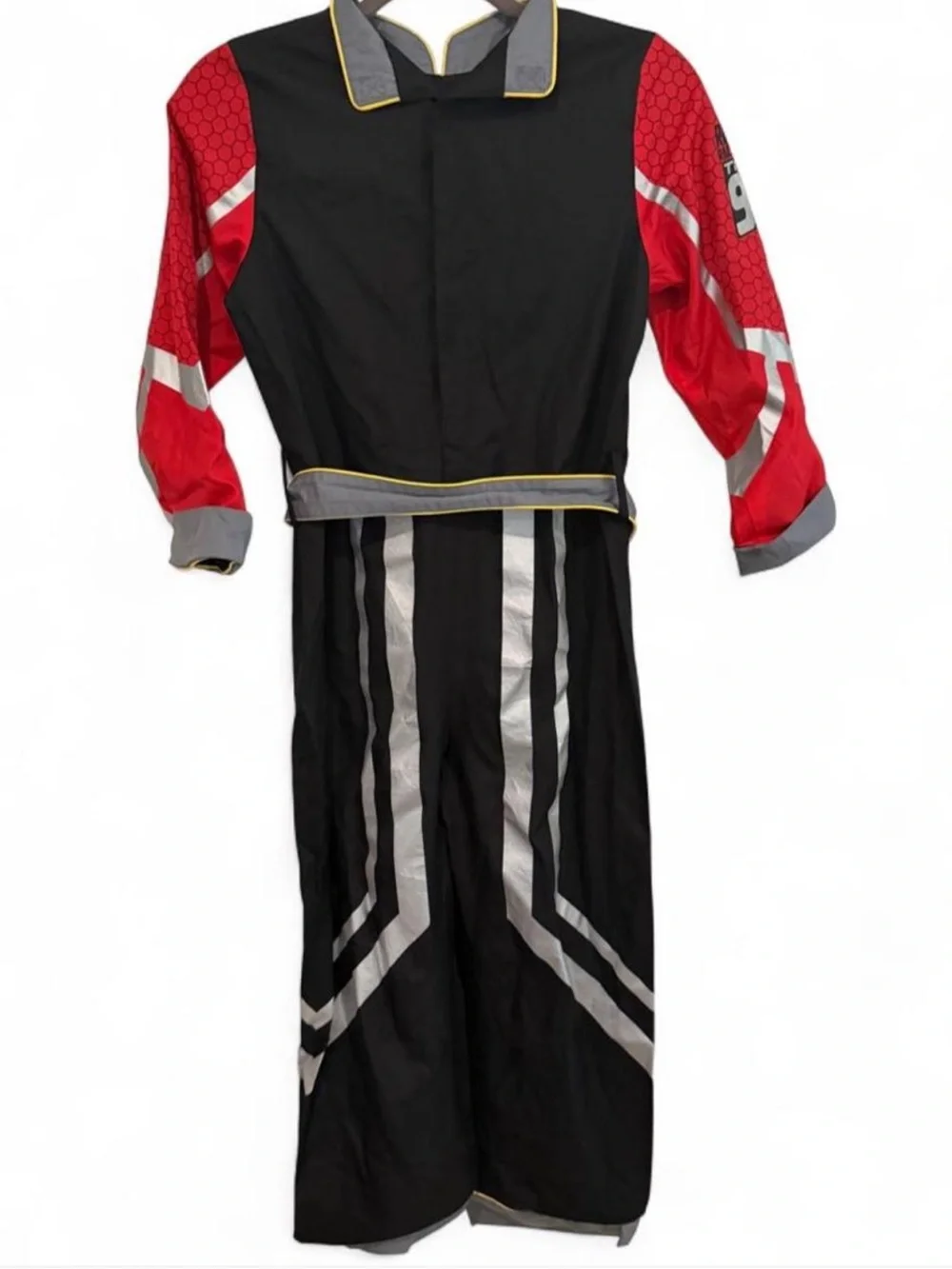 DISNEY STORE CARS LIGHTNING MCQUEEN REVERSABLE PIT CREW JUMPSUIT COSTUME 9/10